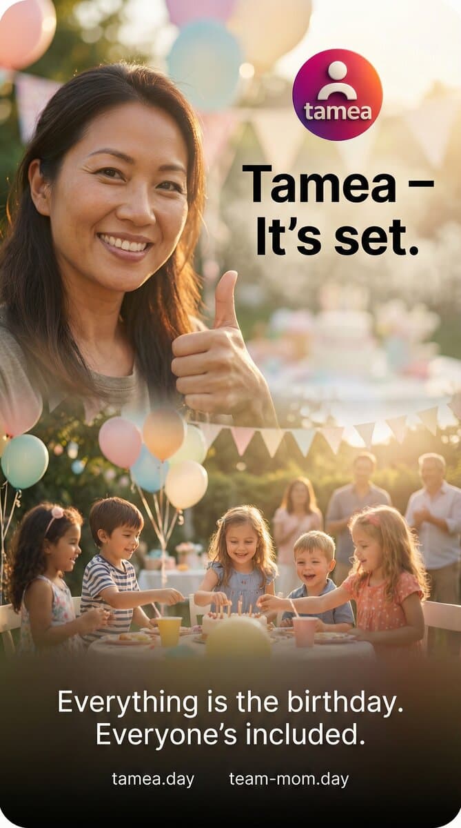Kids’ Birthday Parties - Tamea – It’s set.