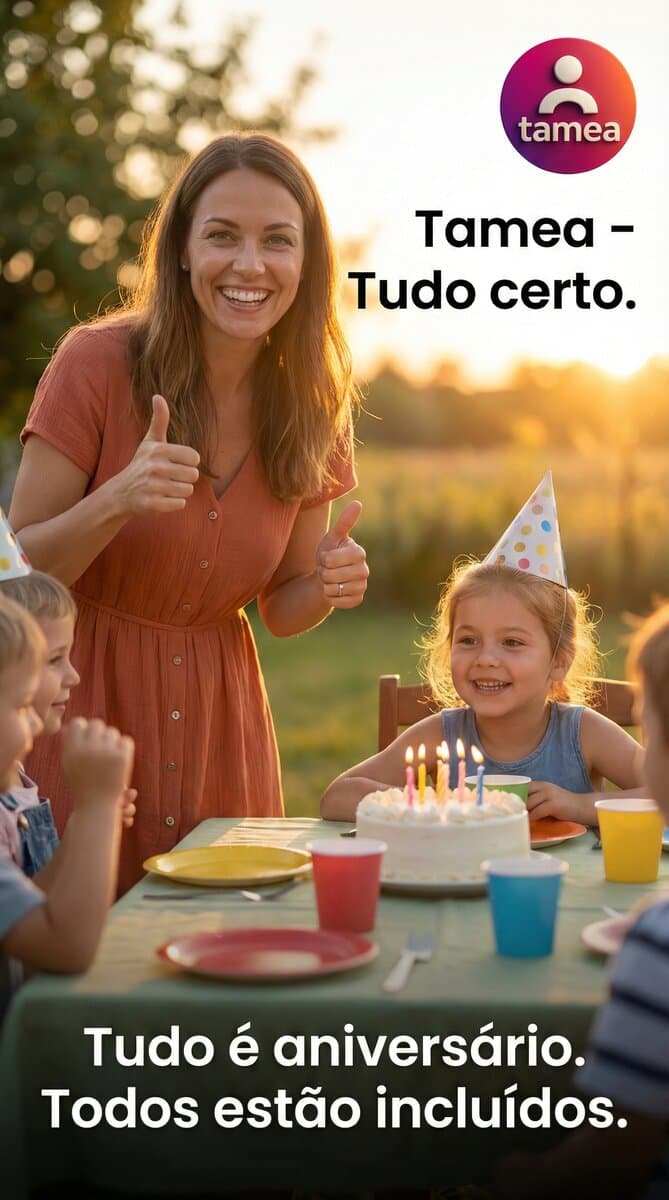 Aniversários infantis - Tamea – Tudo certo.